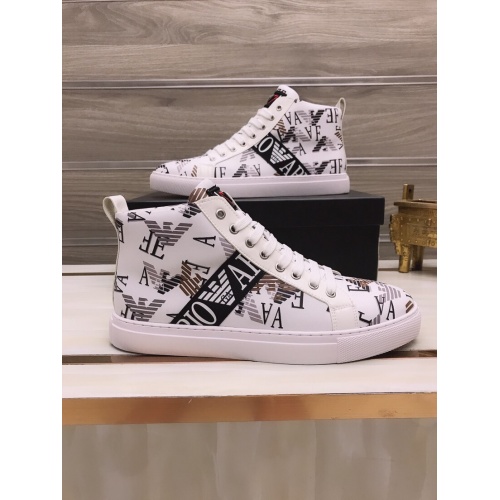 Armani High Tops Shoes For Men #945850 $82.00 USD, Wholesale Replica Armani High Tops Shoes