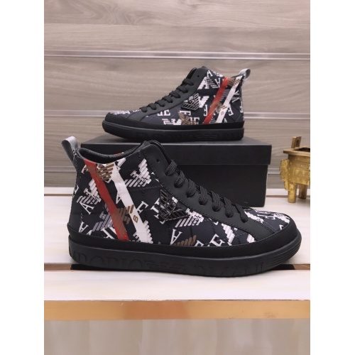 Armani High Tops Shoes For Men #945851 $82.00 USD, Wholesale Replica Armani High Tops Shoes
