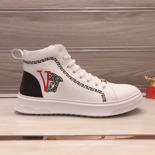 Replica Versace High Tops Shoes For Men #945855 $82.00 USD for Wholesale