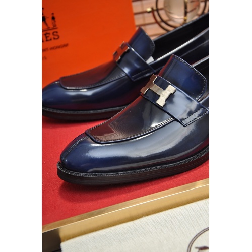 Replica Hermes Leather Shoes For Men #946030 $82.00 USD for Wholesale