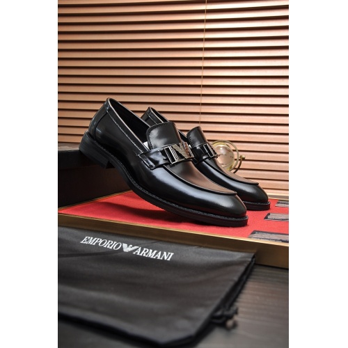 Replica Armani Leather Shoes For Men #946038 $85.00 USD for Wholesale