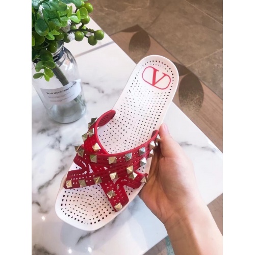 Replica Valentino Slippers For Women #946121 $76.00 USD for Wholesale