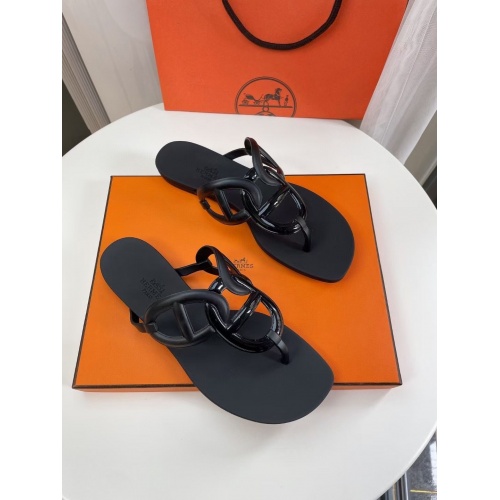 Replica Hermes Slippers For Women #946155 $48.00 USD for Wholesale