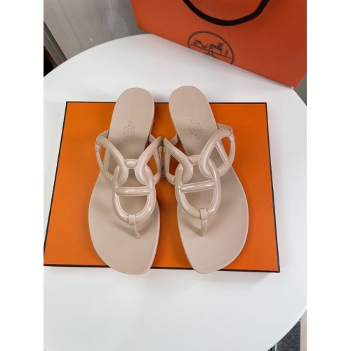 Replica Hermes Slippers For Women #946156 $48.00 USD for Wholesale