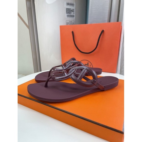 Replica Hermes Slippers For Women #946157 $48.00 USD for Wholesale