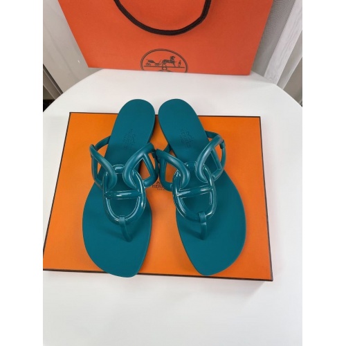 Replica Hermes Slippers For Women #946158 $48.00 USD for Wholesale