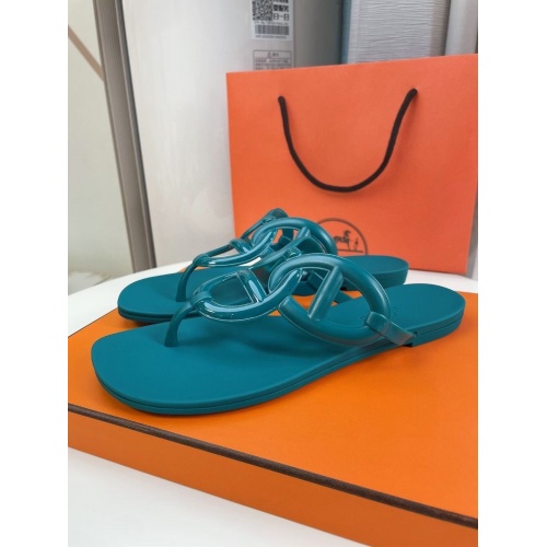 Replica Hermes Slippers For Women #946158 $48.00 USD for Wholesale