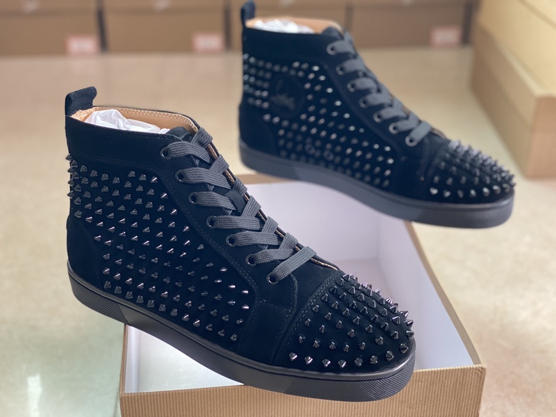 red bottom high tops