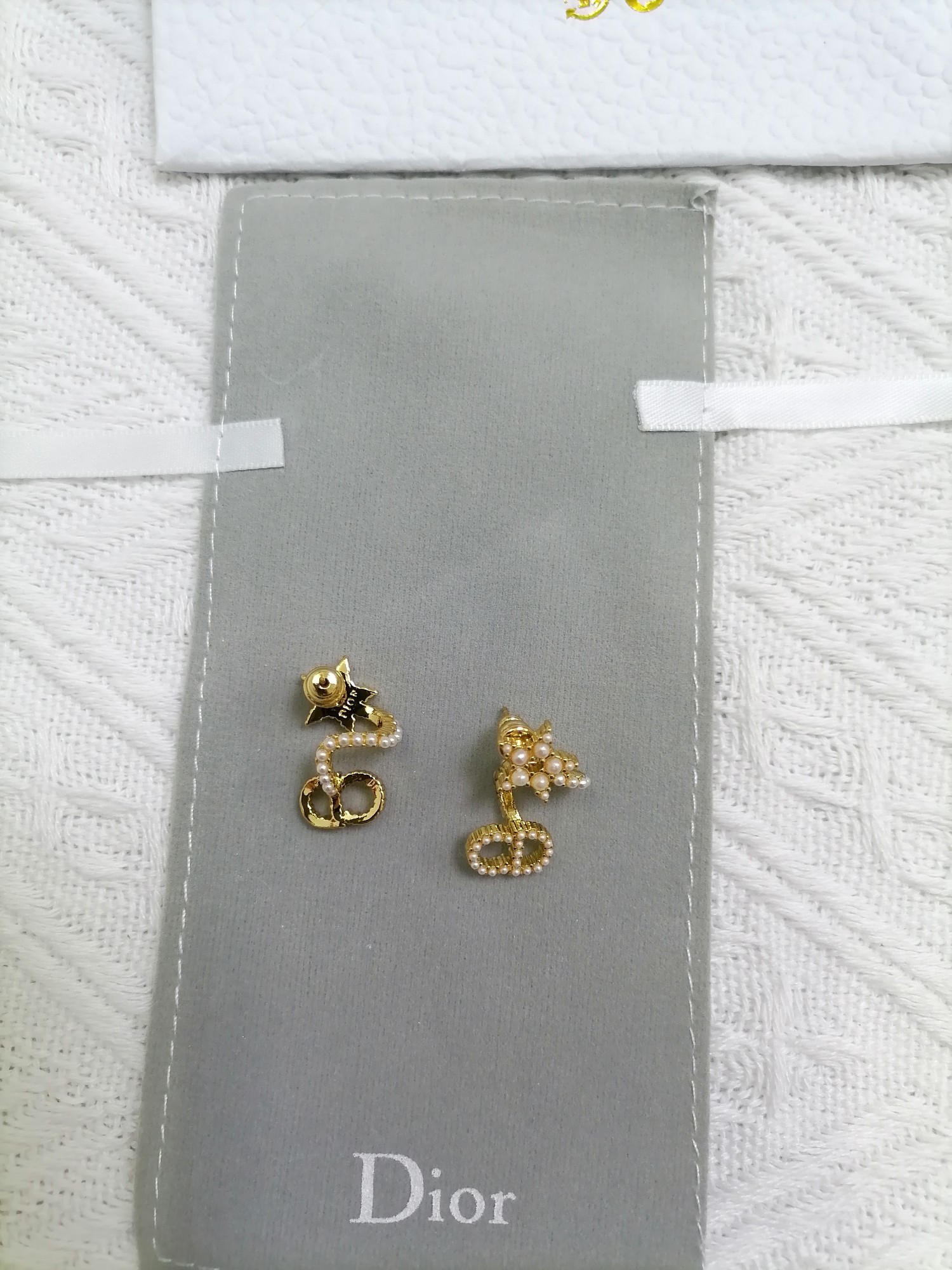 dior earrings silver
