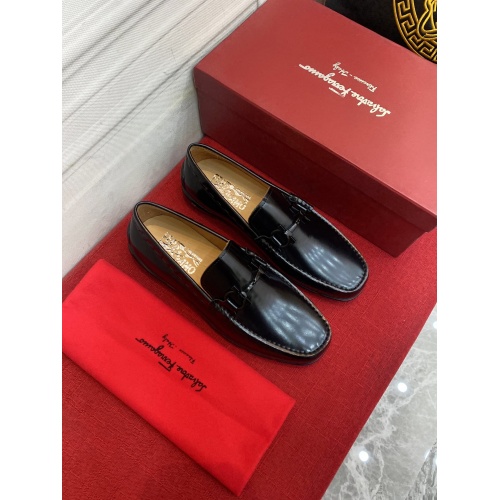 Replica Ferragamo Leather Shoes For Men #946721 $88.00 USD for Wholesale