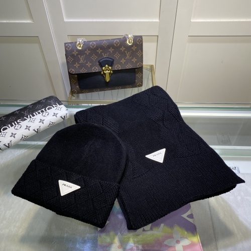 Prada Woolen Hat &amp; Scarf #946835 $48.00 USD, Wholesale Replica Prada Caps