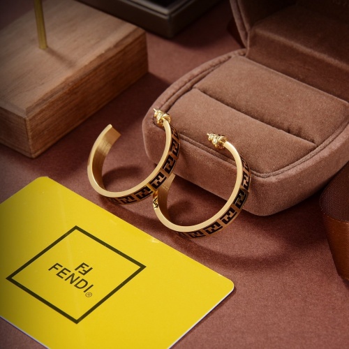 Replica Fendi Earrings For Women #946942 $27.00 USD for Wholesale