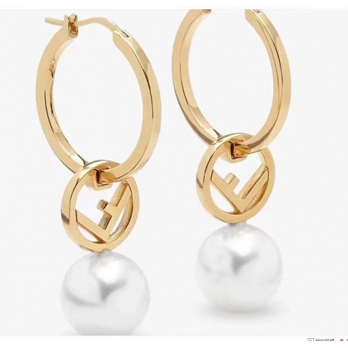 Replica Fendi Earrings For Women #946943 $27.00 USD for Wholesale