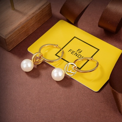 Replica Fendi Earrings For Women #946943 $27.00 USD for Wholesale