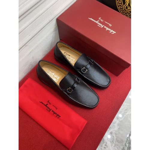 Replica Ferragamo Leather Shoes For Men #946984 $88.00 USD for Wholesale
