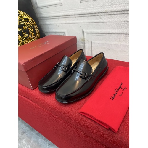 Replica Ferragamo Leather Shoes For Men #946988 $88.00 USD for Wholesale