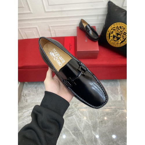 Replica Ferragamo Leather Shoes For Men #946988 $88.00 USD for Wholesale