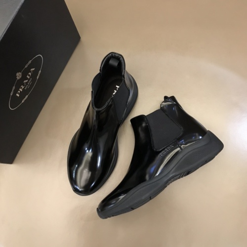 Replica Prada High Tops Shoes For Men #948092 $78.00 USD for Wholesale