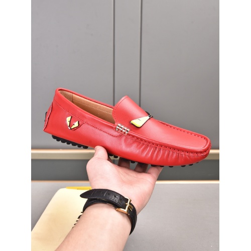 Replica Fendi Leather Shoes For Men #948110 $76.00 USD for Wholesale
