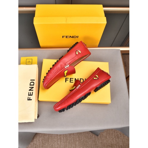 Replica Fendi Leather Shoes For Men #948110 $76.00 USD for Wholesale