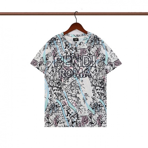 Fendi T-Shirts Short Sleeved For Men #948396 $26.00 USD, Wholesale Replica Fendi T-Shirts
