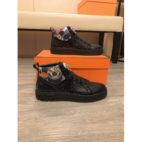 Replica Versace High Tops Shoes For Men #948565 $80.00 USD for Wholesale