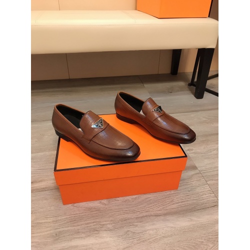 Replica Prada Leather Shoes For Men #948705 $82.00 USD for Wholesale