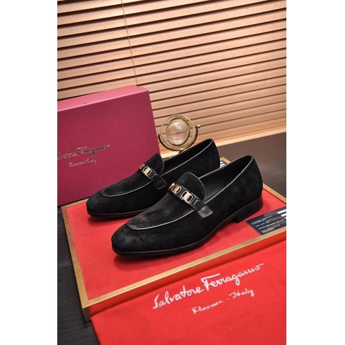 Replica Ferragamo Leather Shoes For Men #948707 $92.00 USD for Wholesale