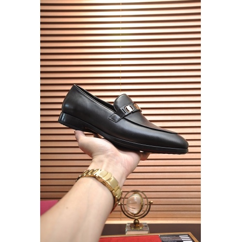 Replica Ferragamo Leather Shoes For Men #948708 $92.00 USD for Wholesale