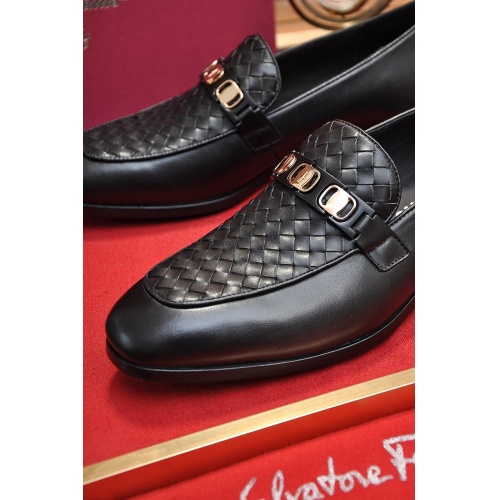 Replica Ferragamo Leather Shoes For Men #948709 $92.00 USD for Wholesale