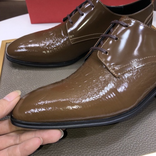 Replica Ferragamo Leather Shoes For Men #948710 $88.00 USD for Wholesale