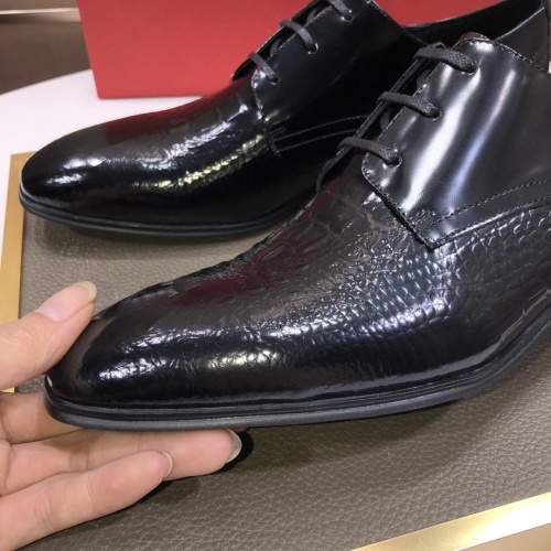 Replica Ferragamo Leather Shoes For Men #948711 $88.00 USD for Wholesale