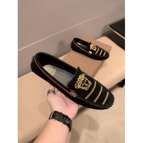 Replica Versace Leather Shoes For Men #948740 $70.00 USD for Wholesale