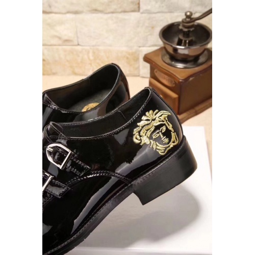 Replica Versace Leather Shoes For Men #948745 $80.00 USD for Wholesale