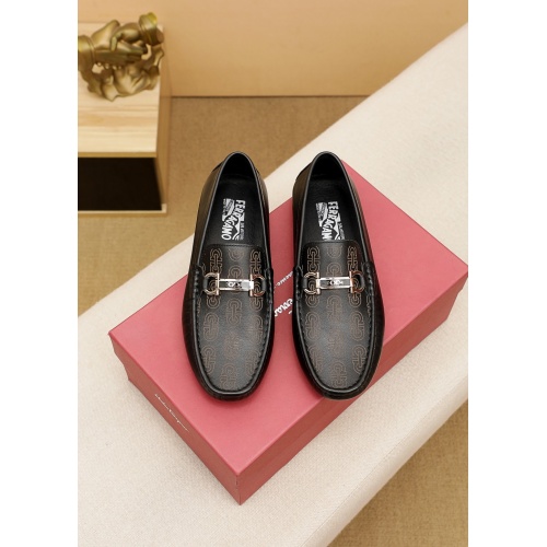 Replica Ferragamo Leather Shoes For Men #948747 $70.00 USD for Wholesale