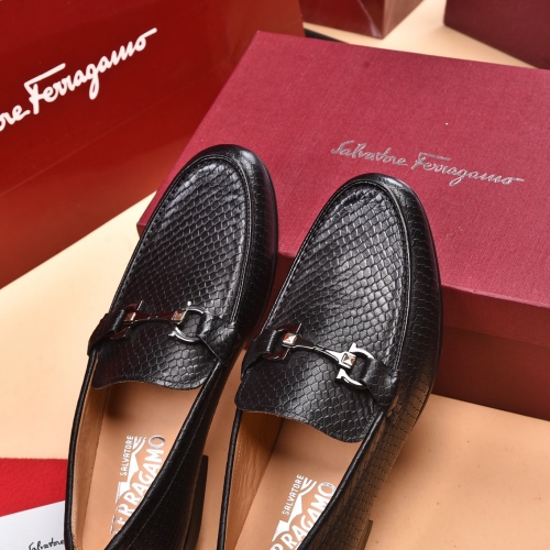 Replica Ferragamo Leather Shoes For Men #948749 $92.00 USD for Wholesale