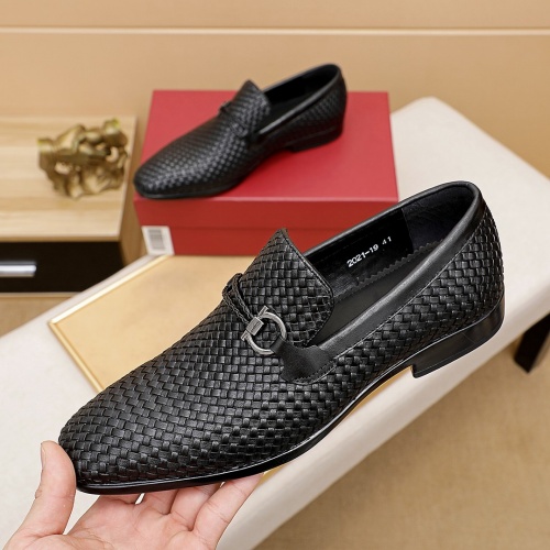 Replica Ferragamo Leather Shoes For Men #948751 $80.00 USD for Wholesale