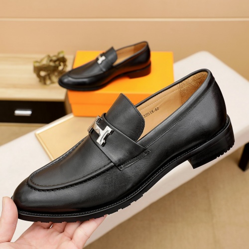 Replica Hermes Leather Shoes For Men #948756 $82.00 USD for Wholesale