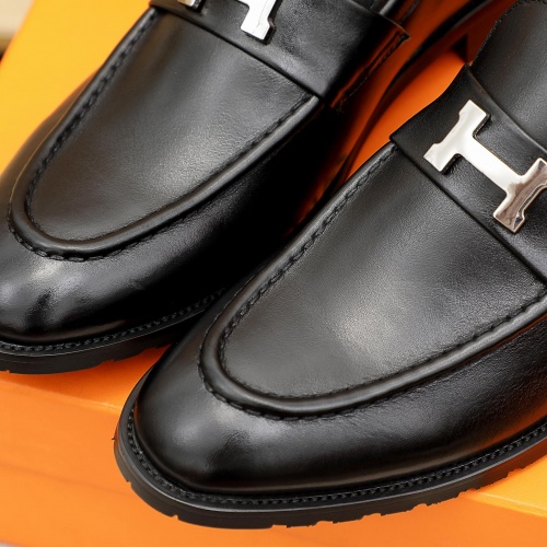 Replica Hermes Leather Shoes For Men #948756 $82.00 USD for Wholesale