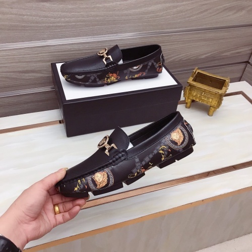 Replica Versace Leather Shoes For Men #948832 $76.00 USD for Wholesale