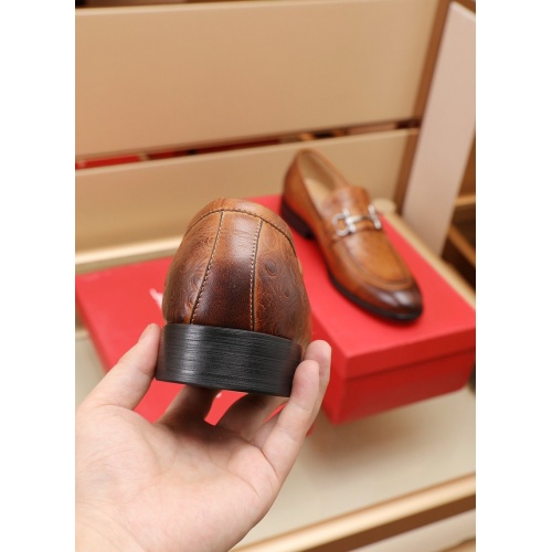 Replica Ferragamo Leather Shoes For Men #948874 $88.00 USD for Wholesale