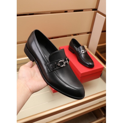 Replica Ferragamo Leather Shoes For Men #948875 $88.00 USD for Wholesale