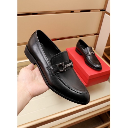 Replica Ferragamo Leather Shoes For Men #948877 $88.00 USD for Wholesale