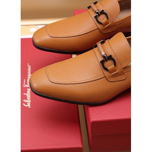 Replica Ferragamo Leather Shoes For Men #948880 $125.00 USD for Wholesale