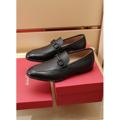 Replica Ferragamo Leather Shoes For Men #948881 $125.00 USD for Wholesale