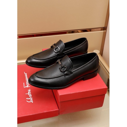 Replica Ferragamo Leather Shoes For Men #948914 $88.00 USD for Wholesale