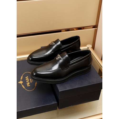 Replica Prada Leather Shoes For Men #948932 $98.00 USD for Wholesale