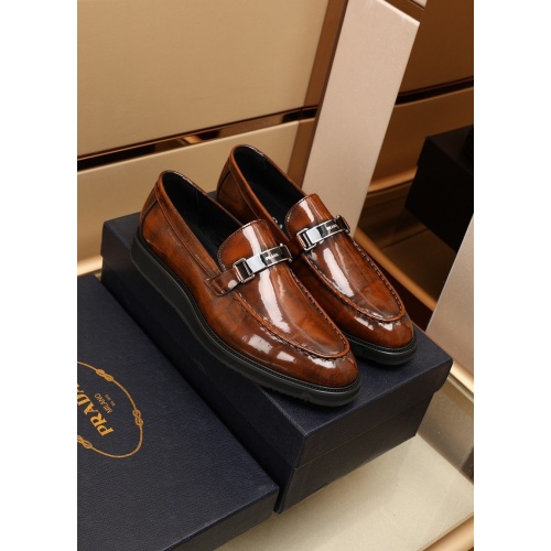 Prada Leather Shoes For Men #948933 $98.00 USD, Wholesale Replica Prada Leather Shoes