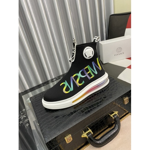 Replica Versace High Tops Shoes For Men #950077 $80.00 USD for Wholesale