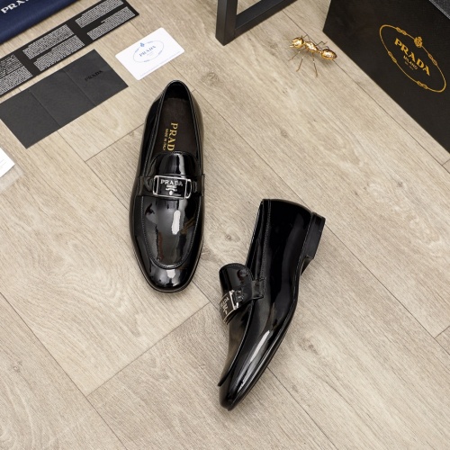 Replica Prada Leather Shoes For Men #950393 $80.00 USD for Wholesale